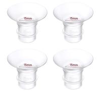 4PCS Flange Inserts 15mm Compatible with Momcozy M9/M6/M5/S12 Pro/S9 Pro/Medela/Spectra/Lansinoh/eufy/S21 24mm Breast Pump,Reduce 24mm Tunnel Down to Correct Size