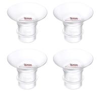 4PCS Flange Inserts 16mm Compatible with Momcozy M9/M6/M5/S12 Pro/S9 Pro/Medela/Spectra/Lansinoh/eufy/S21 24mm Breast Pump,Reduce 24mm Tunnel Down to Correct Size