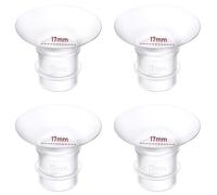 4PCS Flange Inserts 17mm Compatible with Momcozy M9/M6/M5/S12 Pro/S9 Pro/Medela/Spectra/Lansinoh/eufy/S21 24mm Breast Pump,Reduce 24mm Tunnel Down to Correct Size