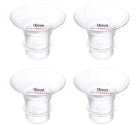 4PCS Flange Inserts 18mm Compatible with Momcozy M9/M6/M5/S12 Pro/S9 Pro/Medela/Spectra/Lansinoh/eufy/S21 24mm Breast Pump,Reduce 24mm Tunnel Down to Correct Size