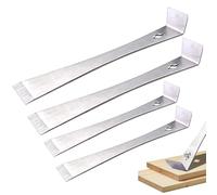 4PCS Flat Pry Bar Set 7 and 10 Inch Stainless Steel Trim Puller Multipurpose Nail Puller Pry Tool for Demolition Scraping and Household Repair Work