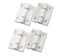 4pcs Flat Type Adjustable Damping Hinge for Torsion Resistance in Furniture Cabinets Doors and Industrial Hardware Installations (26x22MM Silver)