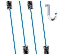 4pcs Flexible Drain Brushes, 16 inch Nylon Flexible Tube Brushes with Soft Brush Head for Condensate Traps Dirt Clean