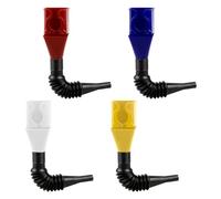 4Pcs Flexible Draining Tool Snap Funnels, GLADFRESIT Universal Retractable Oil Funnel, Plastic Clasp Funnel for Car Motorcycle Petrol