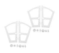4pcs Flip Down Shoe Cabinet Hinges Plastic White for Single Layer Doors | Smooth Quiet Rotation, Two Pairs Per Pack, Accurate Position Return, Easy Installation for Shoe Drawers
