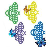 4Pcs Floating Bee Station - Lightweight PVC Foam Decorative Waterer, Butterfly Bathing Discs, Fun Pollinator Savers | Backyard Water Features For Courtyards Terraces Yard Patio Grassland