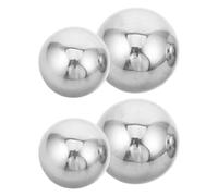 4pcs Floating Gazing Ball Stainless Steel Silver Reflective Ornament | Mirror Finish, Minimizes Evaporation, Easy Installation, for Garden Landscape Water Feature