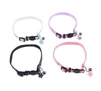 4pcs Floral Cat Collar Cozy and Breathable Neck Decoration for Kittens Cute Flower Pattern for Daily Wear Parties Weddings and Photos