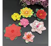 4Pcs Floral Flower Set Metal Die Cuts for Card Making,Spring Flower Leaf Card Cutting Dies Cut Stencils DIY Scrapbooking Album Decorative Embossing Paper Card Embossing Craft