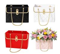 4PCS Flower Bouquet Box, Floral Arrangement Packaging Set, Wedding Banquet, Birthday Gift Packaging Bouquet Box, Flower Boxes for Bouquets Including Pink Black Red White