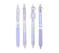 4PCS Flower Design Gel Pen Retractable 0.5MM Black Inks Ergonomic for Journaling Note Taking Stylish Gel Pen