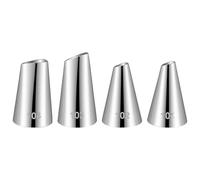 4PCS Flower Piping Nozzles Set, Ymapinc Rose Petal Vintage Ruffle Nozzles Icing Tips, Stainless Steel Floral Cake Decorating Piping Tips for Cupcake & Pastry Baking Supplies