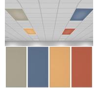 4PCS Fluorescent Light Covers, 4x2 Feet Magnetic Light Cover Fluorescent Lights Shade Panel Positive Inspirational Ceiling Lights Filters for Office Classroom Home Drop Ceiling Orange Dark Blue