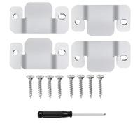 4PCS Flush Concealed Mount Bracket,Heavy Duty Flush Mount Headboard Hanging Wall Interlocking Brackets for Hanging Headboards, Mirrors, Photos & Art