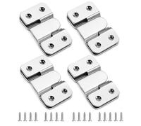 4Pcs Flush Mount Brackets, Concealed Headboard Wall Fixings Brackets & Wall-Hung Décor, Stainless Steel Picture Frame, Mirror, Artwork & Furniture Fixings, Ultra-Slim 2 mm Invisible Mounting