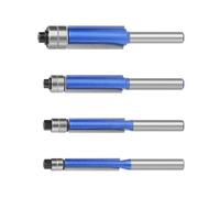 4Pcs Flush Trim Bit Double Bearing Router Woodworking Milling Cutter For Wood End Milll Tool Woodworking Double Bearing Wood Router Bit