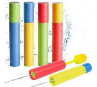 4PCS Foam Water Guns, 30CM Water Pistols for Kid, Push Pull Type Water Blaster, Fun Foam Water Squirter, Summer Super Super Soaker Guns for Boys Girls Adult Outdoor, Beach, Pool, Garden