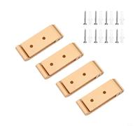 4PCS Foldable Aluminum Wall Hooks with Space-Saving Design, Strong Load-Bearing Capacity for Indoor and Outdoor Use, Waterproof and Rust-Resistant for Hanging(Gold)