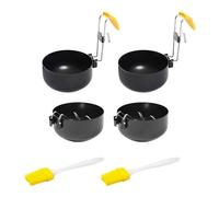 4Pcs Foldable Eggs Cooking Tool Nonstick Hanging Hook Design Poacher Maker Cup Easy Storage Solution Nonstick Poached Cooker Cup