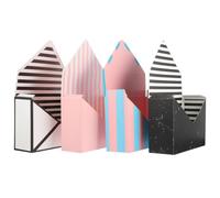 4pcs Foldable Flower Wrapping Box for Plants and Flowers, Lightweight | Paperboard Build, Waterproof Folding Design, Party and Birthday Use, Simple All-match Style Random Style