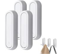4Pcs Foldable Wall Hooks, Folding Coat Hooks Hold Up to 55 lbs/25 kg, Metal Foldable Wall Hook for Bathroom, Kitchen, Closet, and Bedroom, Easy to Install (White)