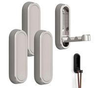 4pcs Foldable Wall Hooks for Hanging, Folding Hooks Wall Mount of Zinc Alloy, Heavy Duty Gold Foldable Wall Hook for Bathroom Kitchen, Flip Down Hook for Walls Hanging Coat, Bag, Towel (Silver)