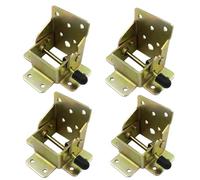 4PCS Folding Bracket Iron Folding Lock Extension Table Chair Bed Leg Foldable Support Brackets Hinge Self Lock Hinges for Table