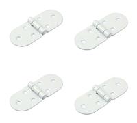 4Pcs Folding Flip Top Hinge 270 Degree Metal Hinges Folding Butt Hinges Round Edge Backflap Hinges for Table Cabinet Closet Door Furniture, White