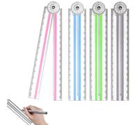 4PCS Folding Ruler 30cm Durable Easy to Carry Clear Scale Smooth Edge Ruler 30cm Folding Lightweight Shatterproof Easy to Measure School Stationery Straight Foldable for Students Kids