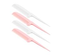 4pcs Folding Tail Comb Plastic Hair Parting Comb for Styling | Fine-tipped Teeth, Pocket-friendly Size, Birthday Gifts and On-the-go Touch-ups for Family and Friends