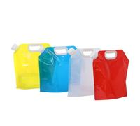 4pcs Folding Water Carrier 5l Pe Pouch with Handle for Outdoor Use