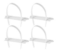 4pcs Fondant Cake Arc Ruler Tool, Curved Plastic Guide for Decorating | Precise Arc Design, Lightweight Build, Easy Cleaning, Birthdays and Weddings, White Finish