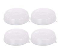 4pcs Food Preservation Cover Pp White Microwave Splatter Cover