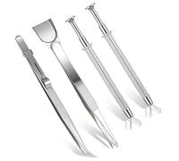 4Pcs Food Tweezers for Cake Decorating, Piercing Ball Grabber Tools, Claw Pen Kitchen Tweezers for Cooking Piercing Grabber, Sprinkles Spoon for Cake Cookie Cupcake Decorating