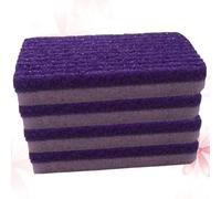 4pcs Foot Callus Remover Scrubber for Feet and Corns Purple PU | Large Surface Coverage, Cracked Heel Dead Skin Exfoliation, Salon Pedicure and Shower Use for Adults