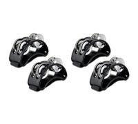 4PCS Foot Tambourine Percussion, Musical Instrument Percussion Pedal with Steel Jingle Bells - Black