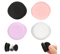 4pcs for Airtag Sticker Mount, Waterproof Silicon Adhesive Holder for Apple Air Tag Hidden Protective GPS Tracker Case for Bicycle Remote Luggage Car Laptop (Pink, White, Black, Purple)