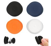 4pcs for Airtag Sticker Mount, Waterproof Silicon Adhesive Holder for Apple Air Tag Hidden Protective GPS Tracker Case for Bicycle Remote Luggage Car Laptop (Black, White, Orange, Navy Blue)