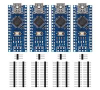 4Pcs for Nano V3.0 ATmega328P Nano Board CH340 5V 16M Micro Microcontroller Board with PIN Headers Pin Unsoldered Compatible with Electronics Development Board Nano 328P Nano 3.0