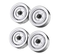 4pcs for Rc Rock Crawler Metal Wheel Rim 1.9 Inch Beadlock For 1/10 Trax/as Trx-4 Axial Scx10 90046 Tamiya Rgt Cc01 D90 D110 Tf2(White B 4pcs)