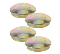 4pcs Forklift Wheel Hub Dust Cap 74mm Metal Dome Style for 3 Ton | Quick Install and Easy Removal, Protects Bearings on Trailer Axle, Golden Finish for Warehouse Floors