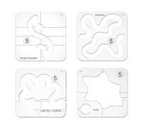 4Pcs Free Motion Quilting Kit, Quilting Templates, Quiltings Templates Acrylic for Sewing Machines, DIY Quiltings & Patchwork