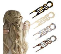 4Pcs French Hair Pin - Premium Acetate Prestige Hair Pins For Women，Elegant Colorful French Pin Set With Secure Double-Notch Hold, Lightweight & Damage-Free Hair Accessories For All Hair Types