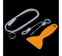 4Pcs Fridge Hole Cleaning Tool 1.5m Unblocker Tool Long Pipe Cleaner Cleaner with Plastic Ice Scraper, Fridge Drain Hole Cleaning Device Flexible Refrigerator Scrub Brush for Home Kitchen Drain Pipe