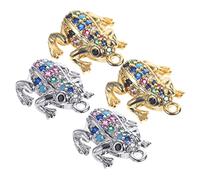 4Pcs Frog Charms DIY Jewelry Making Pendants Miniature Metal Charms for Necklaces and Bracelets Unique Fashion Accessories for Frog Lovers and Creative