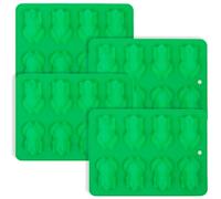4Pcs Frog Chocolate Moulds Silicone Frog Candy Mould Non-Stick Reusable DIY Frog Chocolate Tray Easy Release 8 Cavity Frog Baking Molds for Jelly, Crayons, Gelatine, Cake Decoration, Soap, Resin