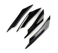 4Pcs Front Bumper Canards Lip Splitter for Jeep Compass 2017-2022 2023, Sporty Fin Trim Wing Spoiler Black Aerodynamic Protector ABS