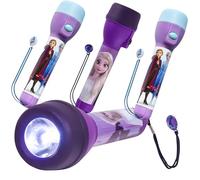 4Pcs Frozen LED Big Torch, Water-Resistant, Easy Grip, 16cm Plastic Flashlight for Outdoor Adventures, Camping, and Emergency Use - Durable Design with 1.5V AA Batteries | Luminous Range: 3.5 meter