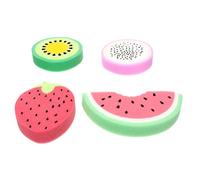 4pcs Fruit Bath Sponge Beauty Tools Infant tub for Newborn Baby Tools Bath Sponge Pouf Fruit Shower Brush Body Cleaning Sponge Children Bath Cleaning Sponge Lovely Bath Man
