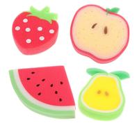 4pcs Fruit Bath Sponge Pu Shower Set for Children and Baby